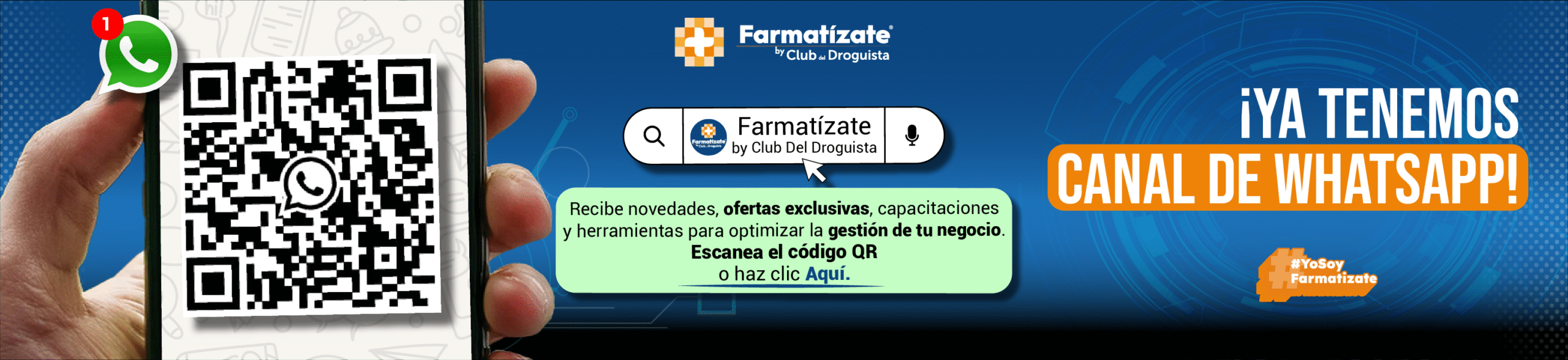 Banner Horizontal Invitación Canal WhatsApp